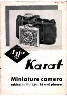 Agfa Karat manual. Camera Instructions.